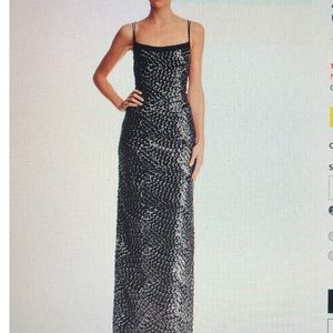 Aidan Matrix Embroidered Sequin Dress